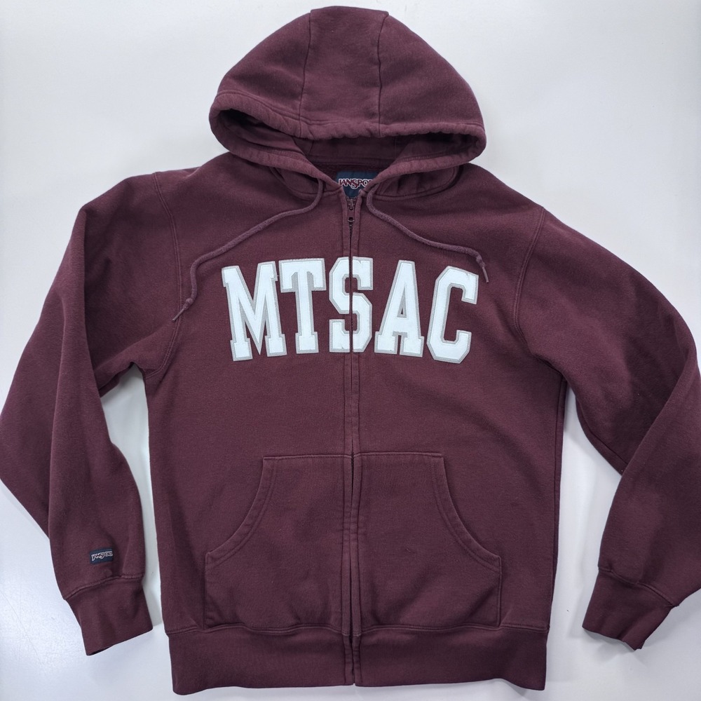 JanSport Mt. San Antonio College MTSAC Full Zip Hoodie Maroon MountiesCalifornia